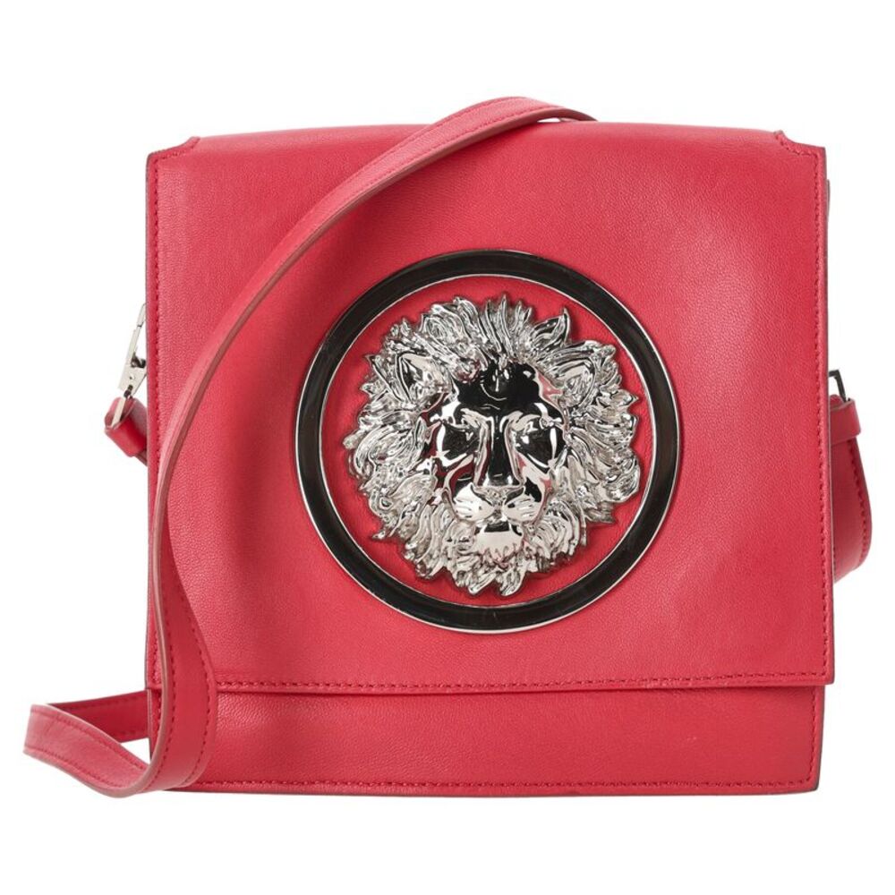 Versus Versace Medusa Flap Crossbody Bag in Red Leather